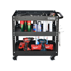 Wholesale Tool Cart 3-Tier Stainless Steel Tool Storage Tool Cart OEM Supported for Mechanic <b>Garage</b> <b>Cabinet</b> With Wheels Industry - Product Image 2