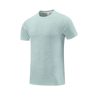 Kaos Pria Berkualitas Tinggi Regular Fit 100% Katun/Poliester Anti-Kerut Kerah O Jahitan Kontras Rajutan Lengan Pendek