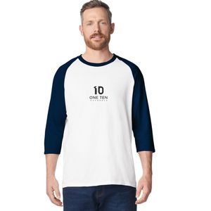 เสื้อยืดแขนสามส่วนทรงแร็กแลนสีขาวกรมท่าสำหรับผู้ชาย เสื้อเบสบอลผ้าฝ้าย 100% เสื้อผ้าลำลองแบบสปอร์ต ระบายอากาศได้ดี คอกลม รับสกรีนโลโก้ OEM ODM - Product Image 2