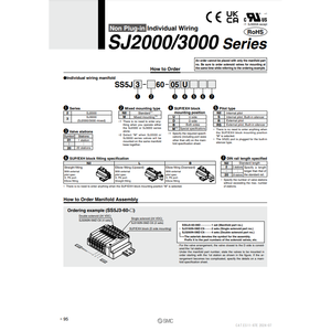 Pièces pneumatiques SS5J3-60-09U de collecteur pneumatique SMC - Product Image 1