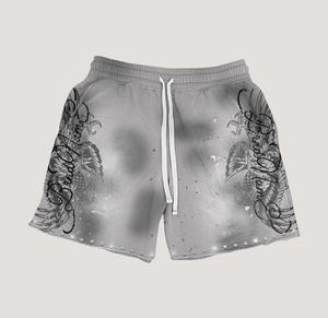 Ensemble short et t-shirt sans manches personnalisé avec logo, délavé à l'acide et sérigraphié, fabrication en usine, faible MOQ, streetwear, ensemble court d'été - Product Image 5