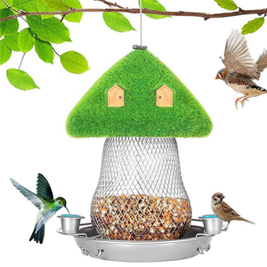 Comedero para Pájaros Colgante de Jardín, Comedero para Pájaros de Metal con Forma de Pez - Product Image 1