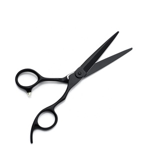 Ciseaux professionnels en acier inoxydable à haute teneur en carbone noir OEM ODM, ciseaux de coiffure, ciseaux de salon, ensemble d'équipement de barbier - Product Image 1