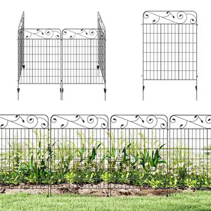 Set di 4 Pannelli per Recinzione da Giardino in Acciaio, 29,2 cm L x 109,2 cm H, Resistenti alla Ruggine, Bordo Decorativo per Fiori, Rete per Giardino - Product Image 1