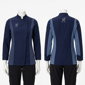 Chaqueta de Barbería para Mujer, 140 GSM, Poliéster Premium, Diseño de Paneles Negros, Cierre de Cremallera, Túnica Bordada con Logotipo Personalizado - Product Image 5