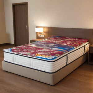 Matelas en mousse pliable Queen Size de 4 pouces d'épaisseur, confortable, avec tissu matelassé, pour la maison, l'hôtel ou l'auberge - Product Image 3