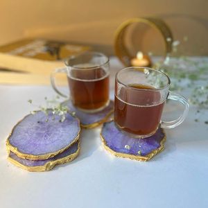 Handmade Resin Coasters Decorative Tea Coffee Mug Coaster Set Budget Friendly Home Decor Premium Resin Coasters - Product Image 3