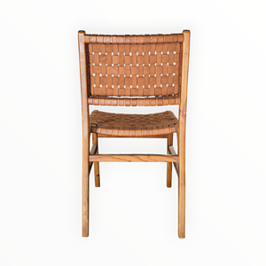 Chaise de salle à manger en cuir traditionnelle durable avec structure en bois pour l'ameublement de la maison - Product Image 4