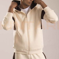 Ensemble de survêtement d'hiver à capuche pour homme, vêtements de sport personnalisés, veste zippée intégrale, pantalon de jogging, tenue d'entraînement, écologique, vente en gros, OEM