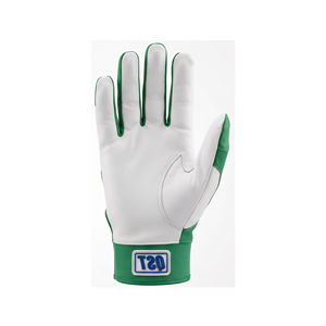 Gants de frappe de baseball en cuir blanc, design classique bicolore, gants de softball, logo personnalisé, OEM, ODM, vente en gros - Product Image 2