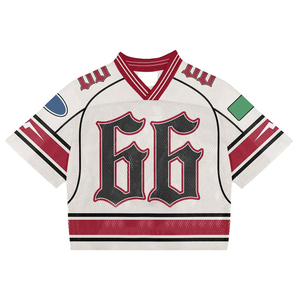 Venta al por mayor de camisetas de fútbol americano de secado rápido, tela de malla de poliéster transpirable, camiseta de fútbol americano para uso en equipo. - Product Image 2