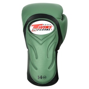 Guantes de boxeo Twins de último modelo en color oliva y negro, con puño largo, hechos a medida con cuero genuino de vaca, para entrenamiento en el gimnasio. - Product Image 4