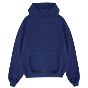 Sudadera con Capucha Unisex Oversize Lavada, Gris Sólido, Algodón French Terry, Casual, Ajuste Regular, Diseño de Bolsillo Tejido para Otoño - Product Image 5