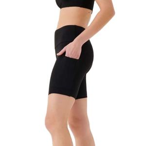 Shorts de yoga solides personnalisés par le fabricant, qualité supérieure, taille haute pour femmes, compression respirante, séchage rapide, sans couture, élastique - Product Image 5