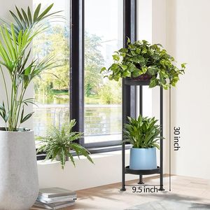 Support de plante en fer personnalisable avec support en chaîne, idéal pour les jardins de balcon et les arrangements de plantes d'intérieur décoratifs - Product Image 4