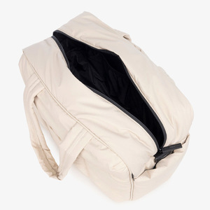 Bolsa de lona acolchada de gran capacidad con compartimento para zapatos con cremallera, asa suave, para viajes, gimnasio y fitness. - Product Image 3