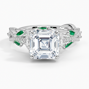 BOJ <b>Ring</b> 0139 Asscher Cut 925 <b>Silver</b> Luxe Secret Prong Setting <b>Solitaire</b> Diamond <b>Ring</b> 2ct D Color VVS1 Moissanite GRA Certified - Product Image 1