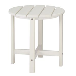 Single Layer <b>White</b> <b>Round</b> HDPE Side <b>Table</b> 46*46*46cm for Outdoor Use - Product Image 5