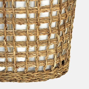 Oval seagrass <b>basket</b> with open <b>square</b> weave Handmade <b>Storage</b> <b>Basket</b> Wholesale eco-friendly Made in Vietnam - Product Image 6
