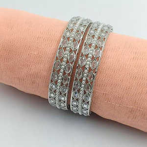 ชุดเครื่องประดับอย่างดีชุบเงินพร้อมหินคริสตัลและกำไลข้อมือ11151752WH_2.6ไข่มุก - Product Image 1