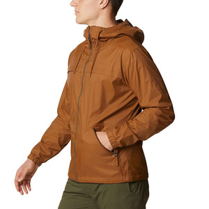 <b>Men's</b> Hooded Windproof Casual <b>Jacket</b> Solid Color Polyester Zipper Front Autumn Outdoor Wear - Product Image 1