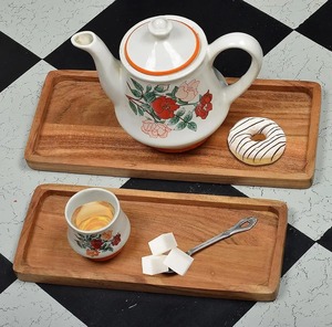 Plateau de service en acier inoxydable, grand plateau rond en métal, plateau de service durable à finition miroir pour la restauration - Product Image 2