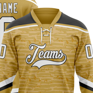 Maillot de hockey OEM sublimé, t-shirt d'équipe 100% polyester, vêtement de sport décontracté à manches longues, pull-over pour tenue d'équipe décontractée. - Product Image 3