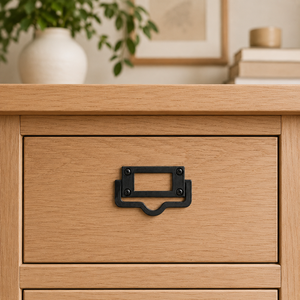 Tirador de cajón industrial SHUBHAM de hierro con zinc negro para muebles, fácil instalación - Product Image 3