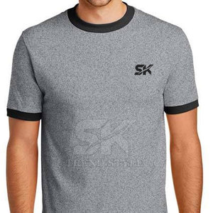 เสื้อยืดผ้าฝ้ายแขนสั้นแบบเรียบ Ringer - Product Image 6