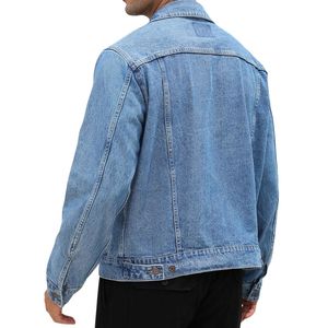 แจ็คเก็ตยีนส์ผ้าฝ้ายแท้ สีซีดปานกลาง ทนทาน ระบายอากาศได้ดี ดีไซน์สั่งทำพิเศษ - Product Image 3