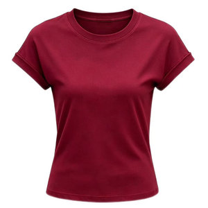 Camiseta Ligera de Verano para Mujer, Absorbente de Humedad, Deportiva, Lisa, OEM Premium, de Algodón y Spandex - Product Image 4