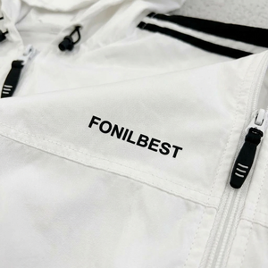 Chándal Unisex con Capucha Blanca, Manga Larga, Color Sólido, Ligero, de Poliéster, Estilo Deportivo Informal, para Verano - Product Image 6