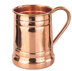 Chope à bière en cuivre pur, aspect unique, faite à la main, 100% cuivre pur, solide, sans revêtement, polie à l'intérieur et à l'extérieur, 18 oz - Product Image 6