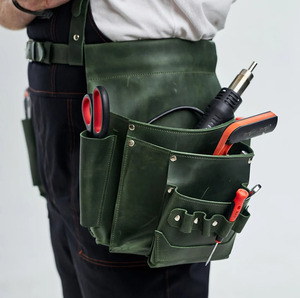 Wholesale high quality Manufacturer Custom Heavy Premium <b>Leather</b> <b>Tool</b> Belt Wholesale Genuine construction <b>leather</b> <b>tool</b> belt - Product Image 3