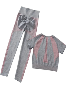 Ensemble de yoga de qualité supérieure, tenue de sport sans couture à taille haute, extensible et respirante pour femmes - Product Image 3