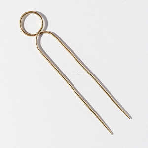 Accessoire de cheveux pour femmes durables Épingle à cheveux longue en laiton avec forme auditive en métal durable - Product Image 2