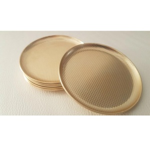 Best Seller Metal Coasters Kitchen Tools Handmade Cup Mug Coasters Pads Trendy Fancy Round Metal Coaster <b>Mats</b>/Platter - Product Image 1