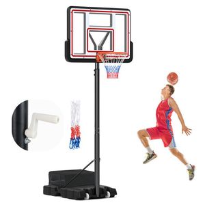 Sistema di Canestro da Basket Portatile Regolabile con Tabellone, Cerchio, Palo e Rete per Allenamento all'Aperto e Scolastico - Product Image 3