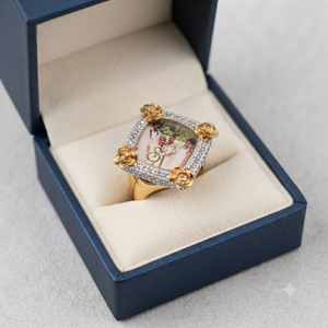 Classic Style Fine Custom Photo Iced Portrait Moissanite Diamond Hip Hop Statement <b>Rings</b> 925 Silver Personalized Jewelry Gifts - Product Image 6