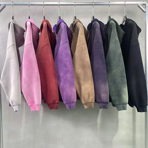 เสื้อฮู้ดดี้พิมพ์ลายเต็มตัวสำหรับผู้ชาย ผ้าฝ้าย 100% ย้อมสีพื้น สไตล์สตรีทแวร์ สำหรับฤดูหนาว รับออกแบบลายตามสั่งจากโรงงาน - Product Image 2