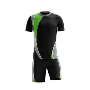 Maillot de football personnalisé en coton uni respirant à manches courtes pour homme, ensemble complet d'uniforme de football - Product Image 5