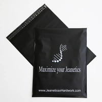 Amplop Hitam Tebal Bahan Baru Poly Mailer dengan Logo Custom Dicetak untuk Pengiriman Kurir Tahan Air, Tahan Sobek, dan Tahan Lama