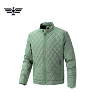 Blouson matelassé décontracté en velours personnalisable pour homme, avec fermeture éclair, léger, isolé, hiver, 80 % rembourrage, motif géométrique