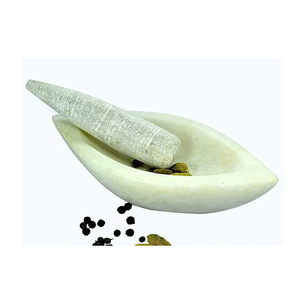 Juego de Mortero y Pilón de Mármol Natural Ecológico para Moler Manualmente - Product Image 2