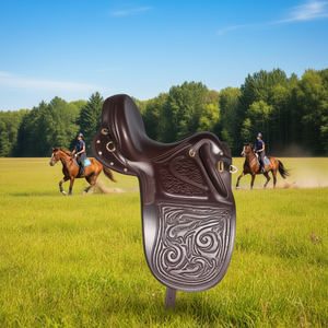 Selle de cheval en cuir de qualité supérieure, équipement équestre durable - Product Image 3