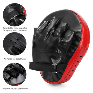 Ensemble de pads de frappe et de cible en mousse rouge et cuir pour l'entraînement de boxe, respirant et souple - Product Image 3