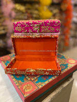 Boîte cadeau religieuse indienne en MDF faite à la main avec serrure – Boîte décorative multifonction recyclable pour table, mariage, Noël, fête