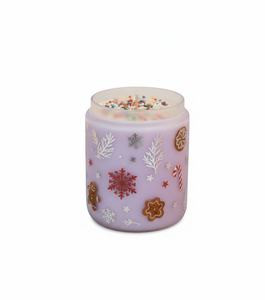 Bougie décorative en cire de soja pour Noël et le Nouvel An - Écologique, faite à la main, pour usage intérieur - Product Image 1