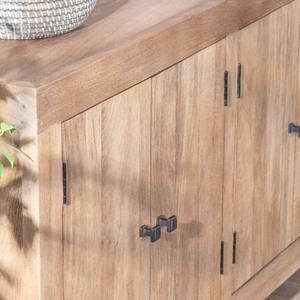 Vandana Crystal Structure 200cm solid mango wood <b>sideboard</b> with sandblasted finish and 6 doors Maestro - Product Image 4