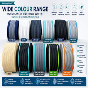 Bande élastique médicale en nylon tricoté, respirante et douce, de largeur personnalisée, pour protection du poignet, en élastique de type ligne de pêche, Inde - Product Image 5